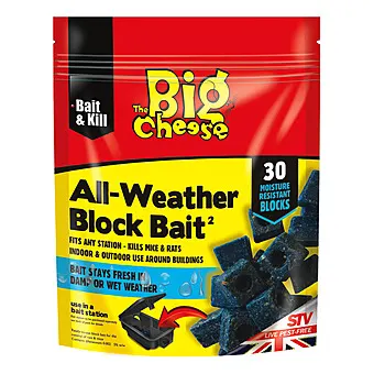 Big Cheese All Weather Bait Blocks pack 30 - Joseph Walls Agri